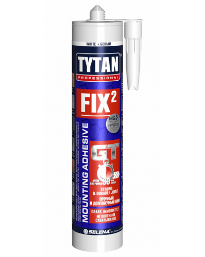 Монтажный клей TYTAN PROFESSIONAL FIX2 GT 290 мл (белый, прозрачный) 