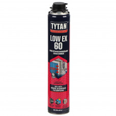 Пена монтажная Tytan, Low expansion 60, профессиональная, 55 л, 750 мл, всесезонная, 64095
