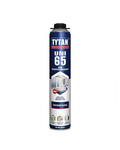 Пена монтажная Tytan, Uni, профессиональная, 65 л, 750 мл, летняя, 30217/16968