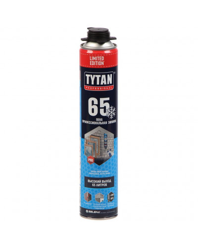Пена монтажная Tytan, Limited Edition, профессиональная, 65 л, 750 мл, -20 °С, зимняя, 64538