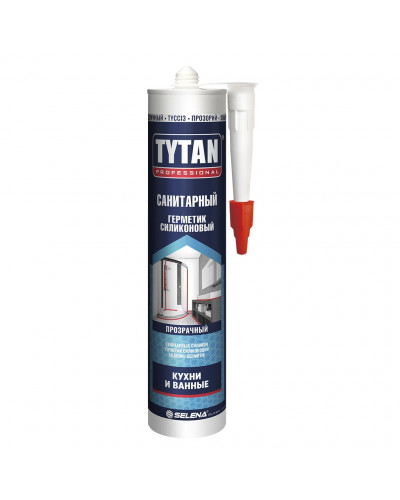 Герметик силиконовый, санитарный, Tytan, 17469, 280 мл, бесцветный