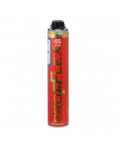 Пена монтажная Profflex, Red Plus, профессиональная, 65 л, 850 мл, 1020 г, летняя, 70169
