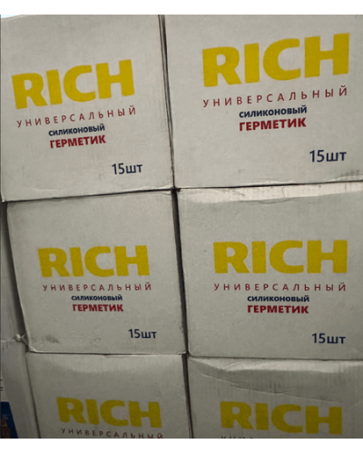Герметик силиконовый RICH универсальный коричневый 280мл 113949